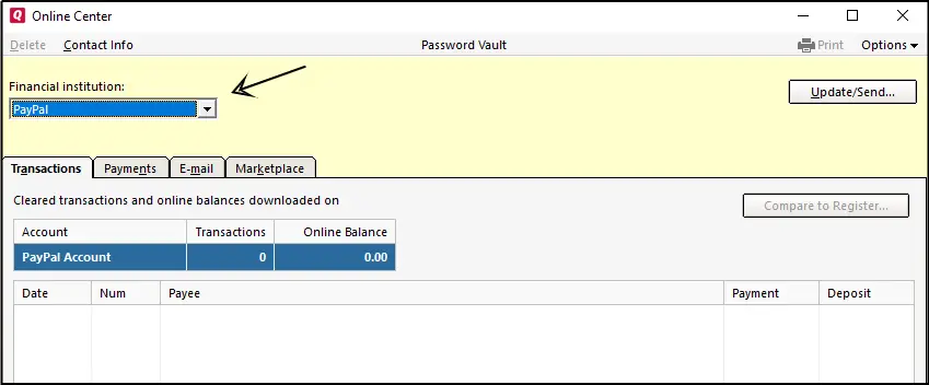 Quicken Error OL-221